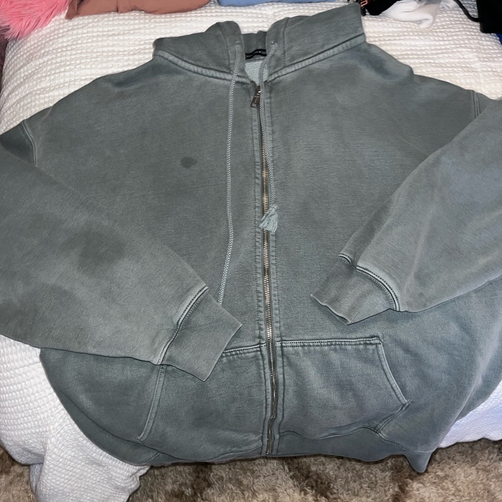 Grey/Green Brandy Zip-Up
